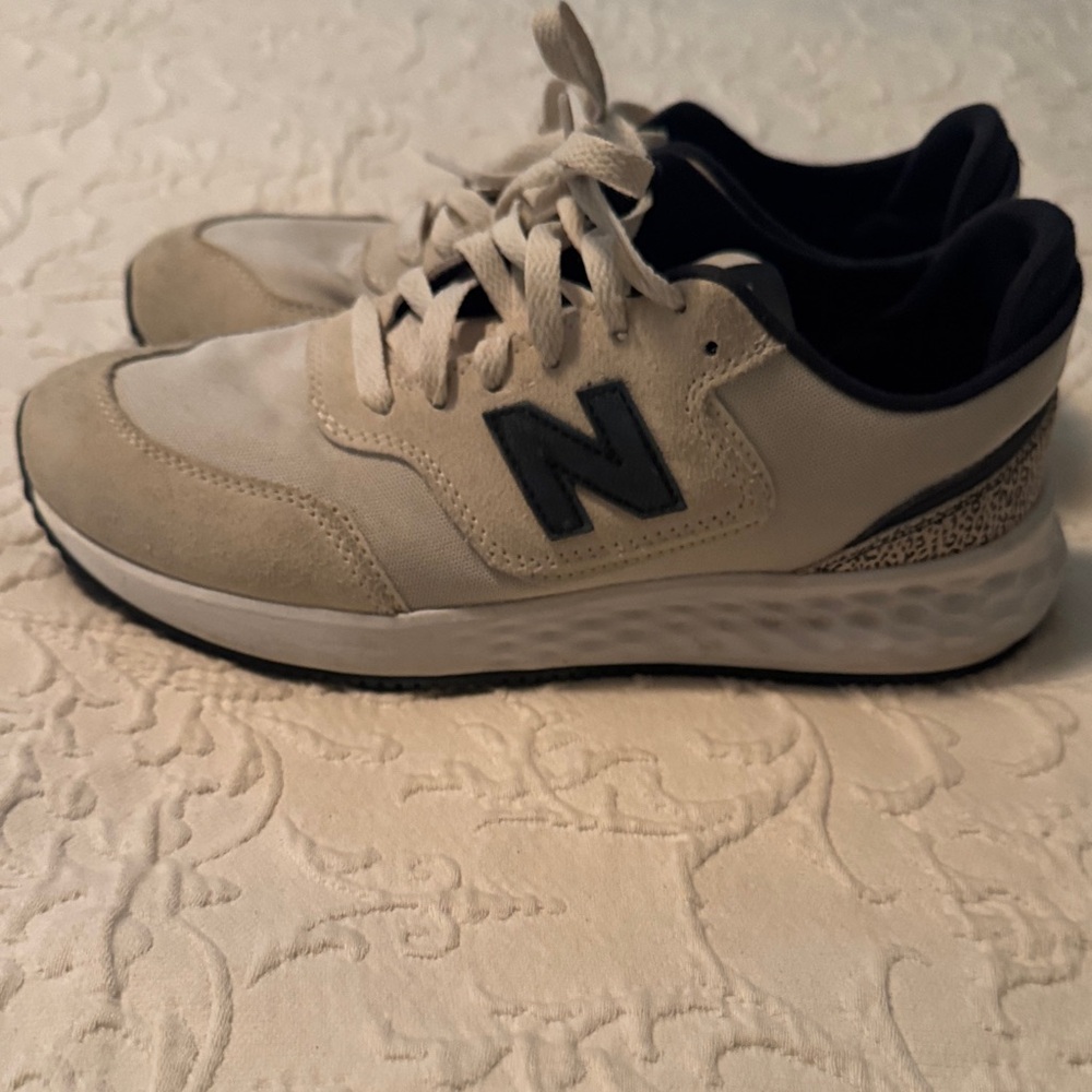New Balance Beige and Black Athletic Shoes